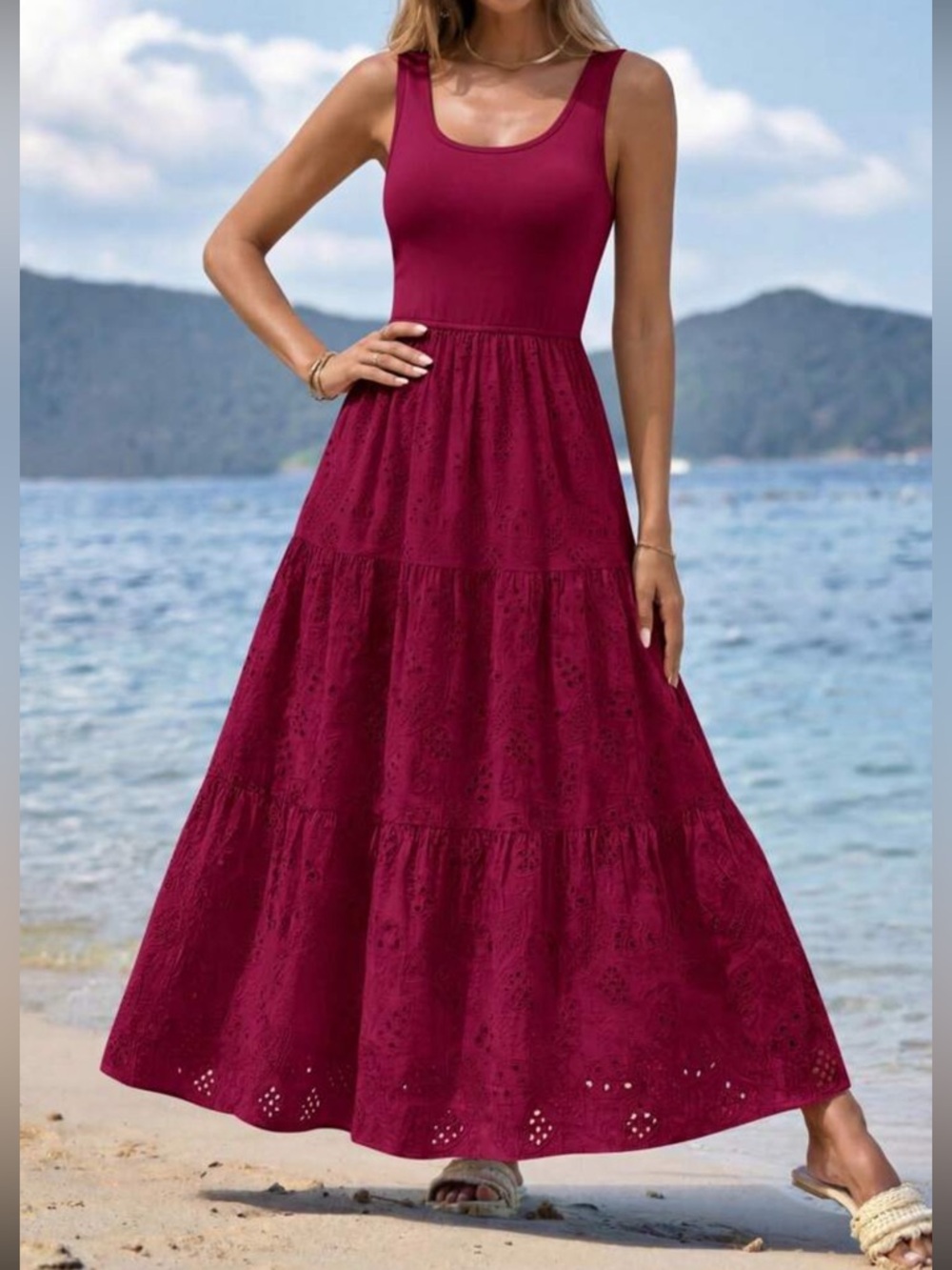 Boho lace maxi  dress